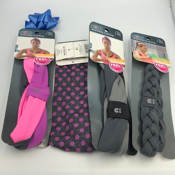 2-Pack Scunci Everyday /& Active Multi-Wear Headband 1 Pink /& 1 Hot Pink
